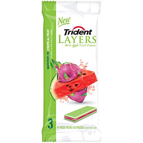 Trident Watermelon Tropical 42 Piece 20 Pack