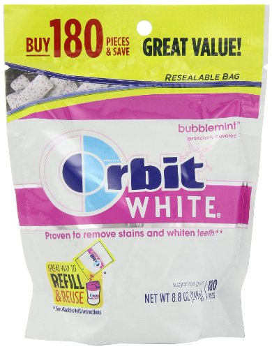 Orbit Chewing White Bubblemint 180 Count