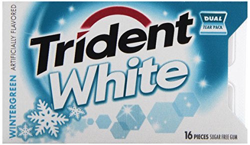 Trident White Sugarless Gum Wintergreen