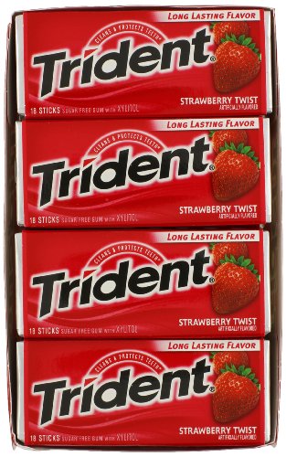 Trident Strawberry Singles 12 Count Package